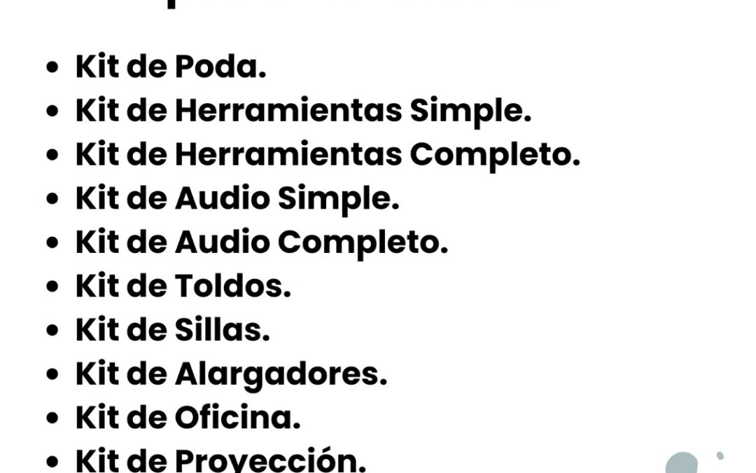 Proyecto Kits de apoyo para socios/as