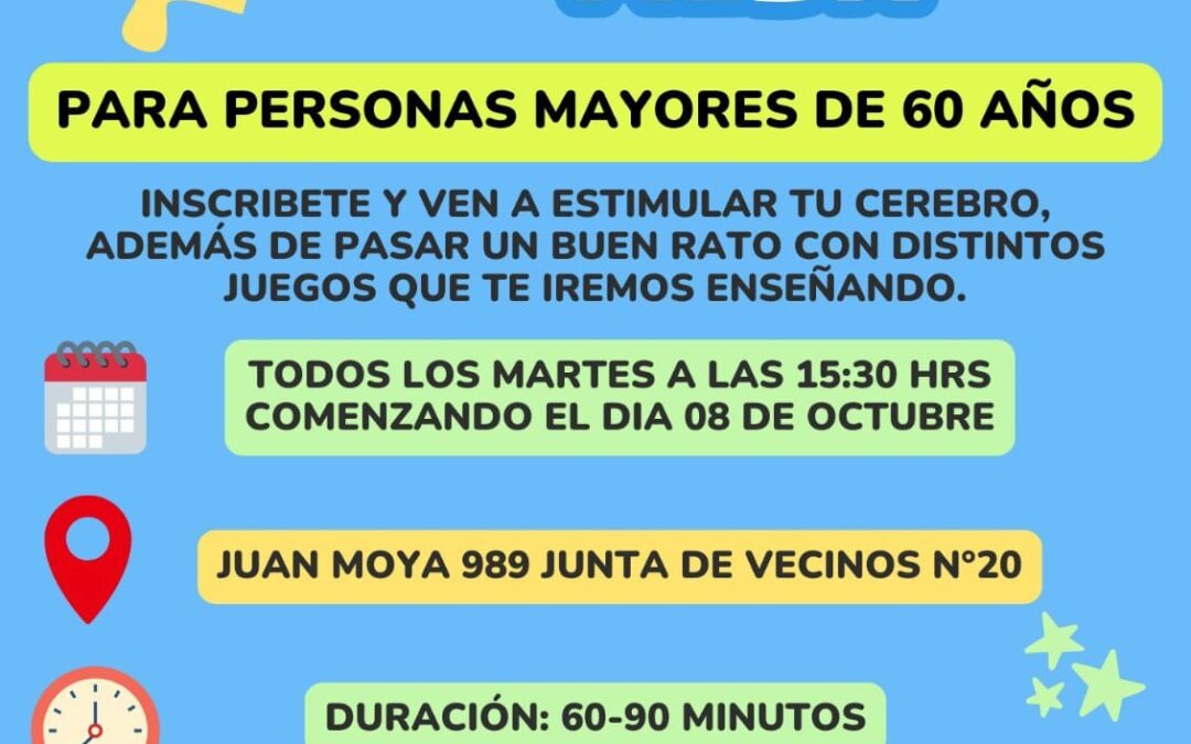 Taller de Juegos de Mesa para Adultos Mayores